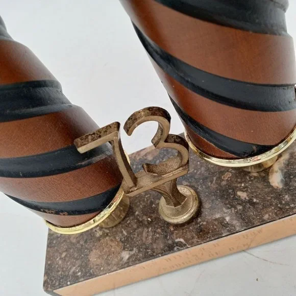 1973 Horse Show Trophy Rose Hill Kansas Vintage Collectible Statue Horseshoe - Picture 13 of 16